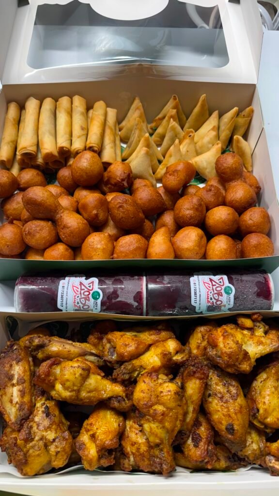 Supreme treats with 2 Zobo Drink